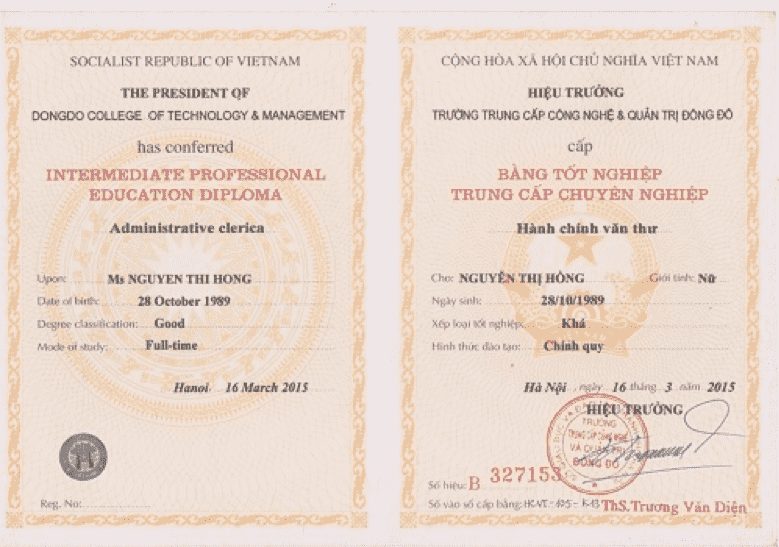 Những Điều Cần Biết Khi Làm Bằng Cao Đẳng Lý Tự Trọng TPHCM Có Hồ Sơ Gốc