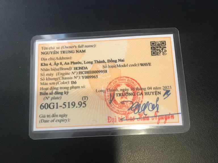 Làm Cavet Xe Giả Phôi Thật Giá Rẻ Bao Sử Dụng Toàn Quốc