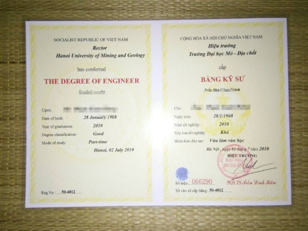 Làm Bằng Đại Học Địa Chất Không Cần Thi - Bao Dùng Cả Nước