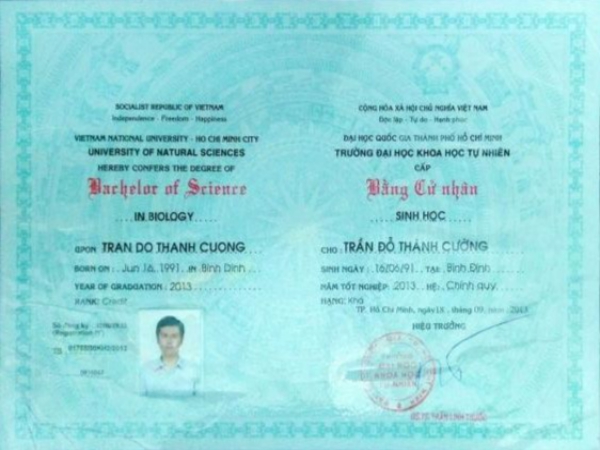 Làm Bằng Đại Học Khoa Học Tự Nhiên Bao Sử Dụng Cả Nước