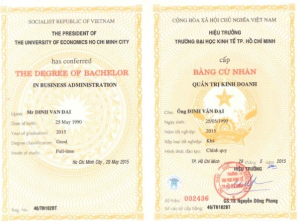 Làm Bằng Đại Học Kinh Tế Phôi Gốc Hồ Sơ Tại Trường Uy Tín