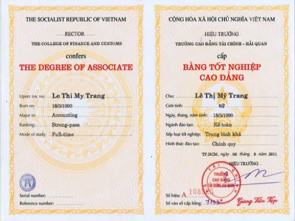 Bằng cao đẳng